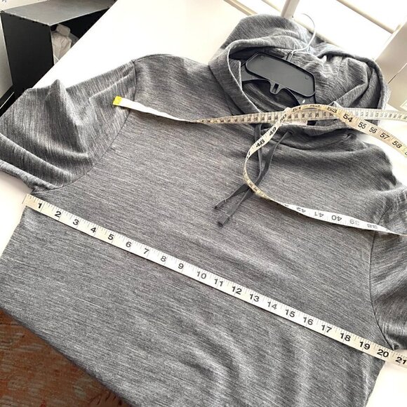 Icebreaker Mens Shifter Wool Blend Hoodie Sweater Small Gritstone Heather Gray - Picture 12 of 12